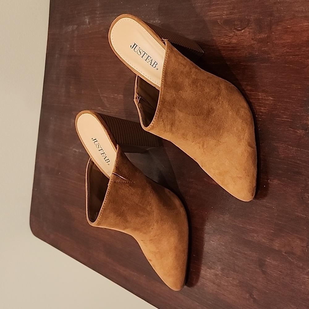 Terry Cotta Brown Mule Slides sz.9